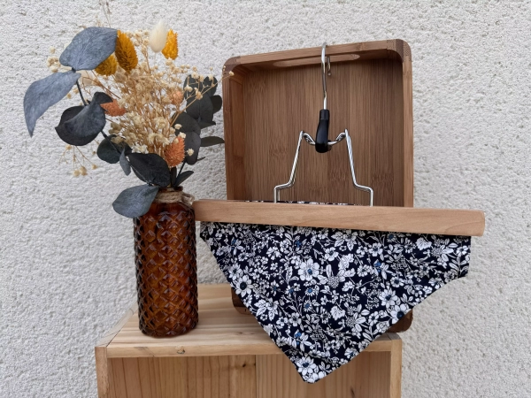 Bandana Laiss'do it bleu marine à fleur