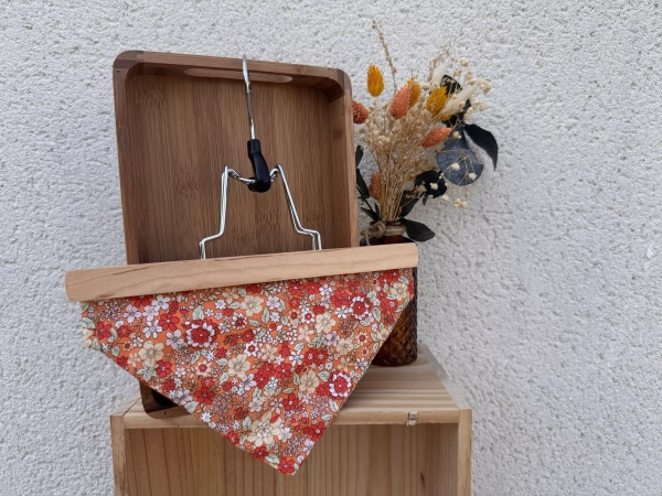 Bandana Laiss'do it orange à fleur